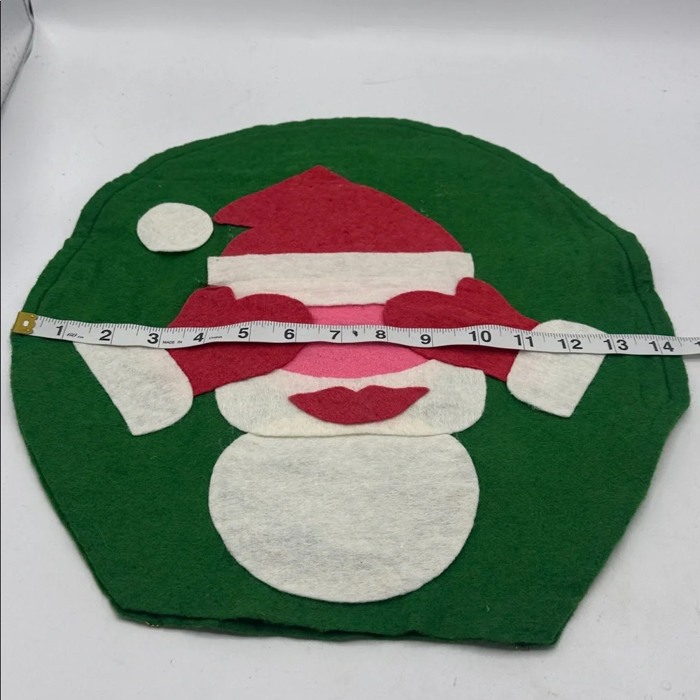 Vintage Santa Face felt toilet seat cover